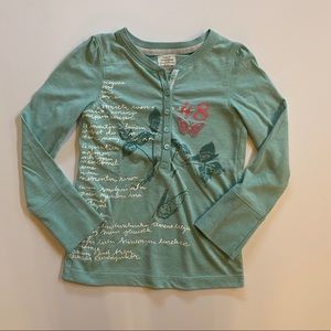 Girls Long sleeve Henley Shirt